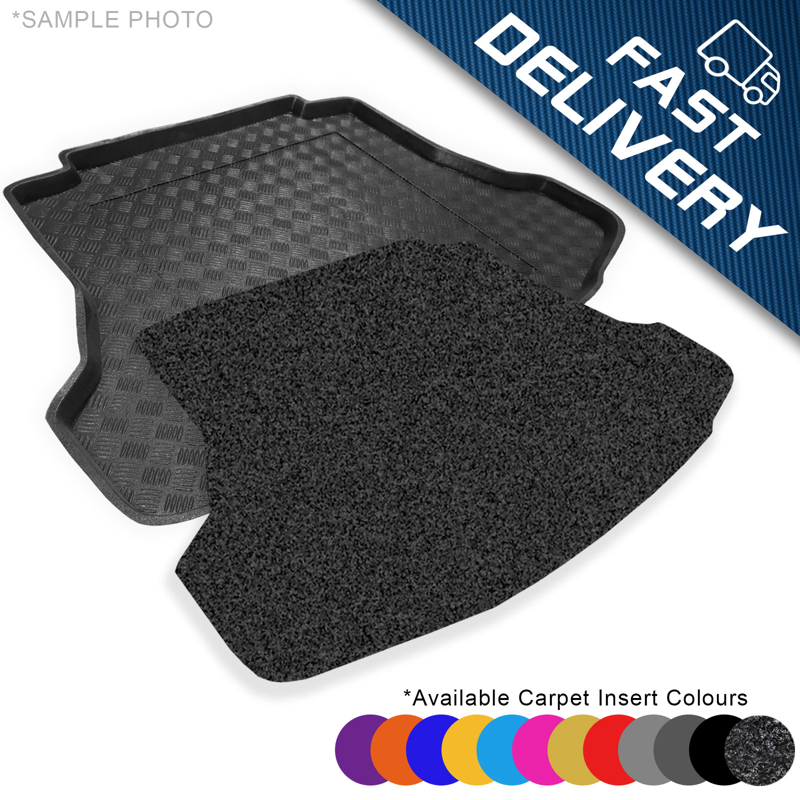 Charcoal Carpet Insert carmats4u To fit i30 III HB 2016 Fully Tailored PVC Boot Liner/Mat/Tray 