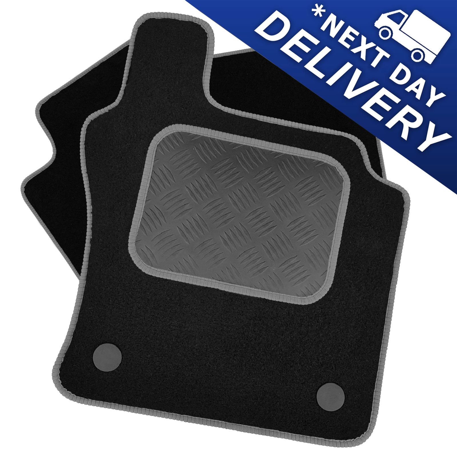 Chevrolet Captiva Car Mats 5 Seat 2007 Black Rubber Heel